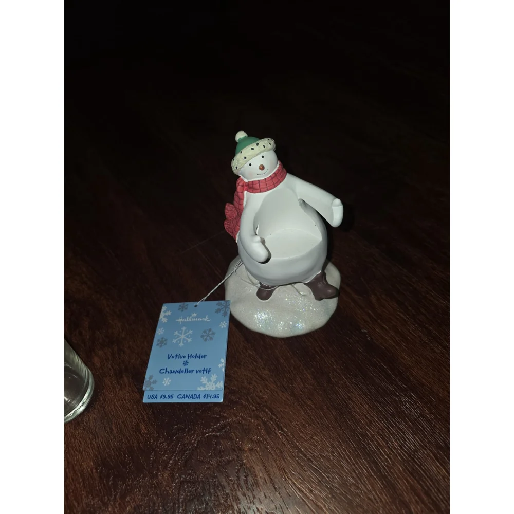 Vintage Hallmark‎ Snowman Votive Holder Christmas NEW
